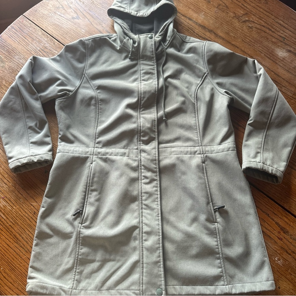 33,000 ft Women's Softshell Fleece Lined Jacket in Light Green Size XL